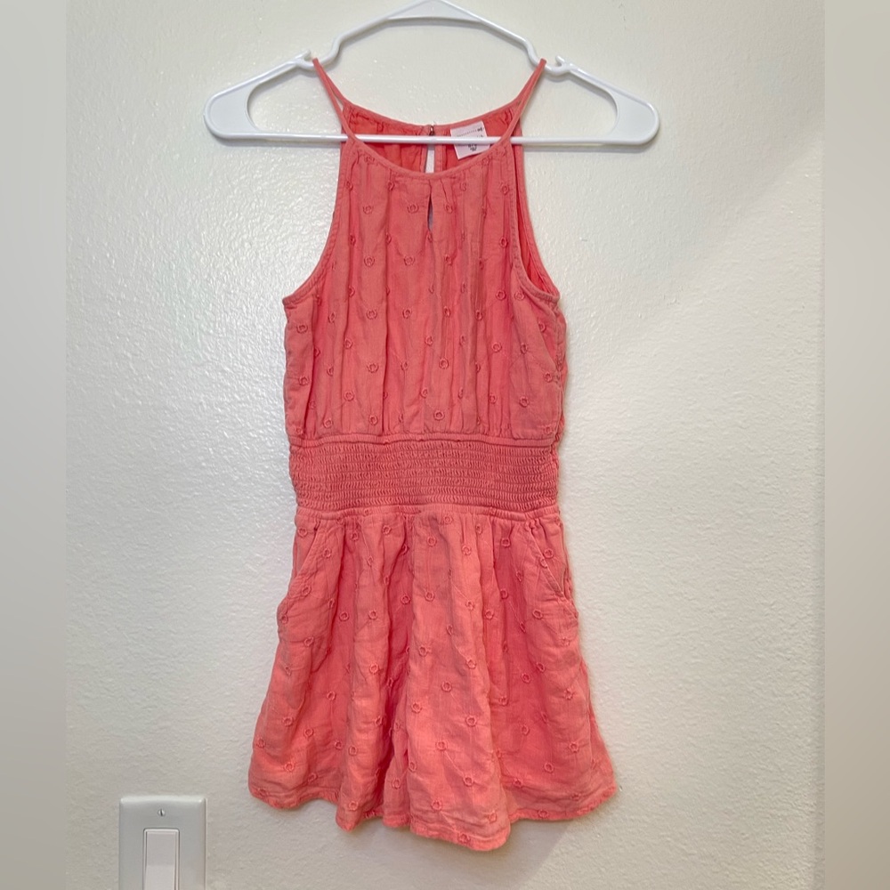 Set of 2 Abercrombie Kids Girl’s Coral Romper and Floral Top Size 11-12
